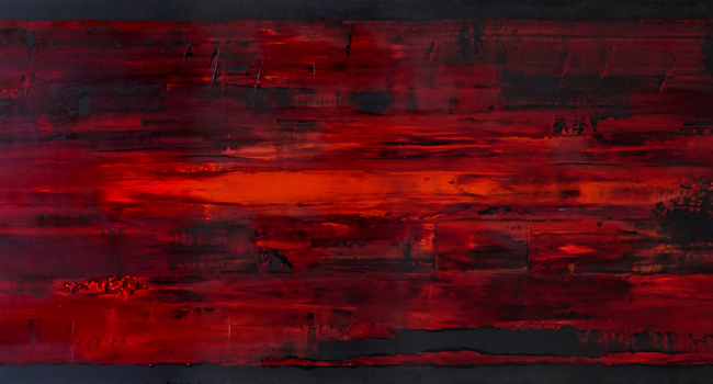Abstraktion in Rot 1 - Öl
